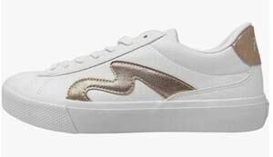 Blowfish Malibu Girls Vice Wave White Ella Rose Gold Voyager Sneakers NEW Size 2